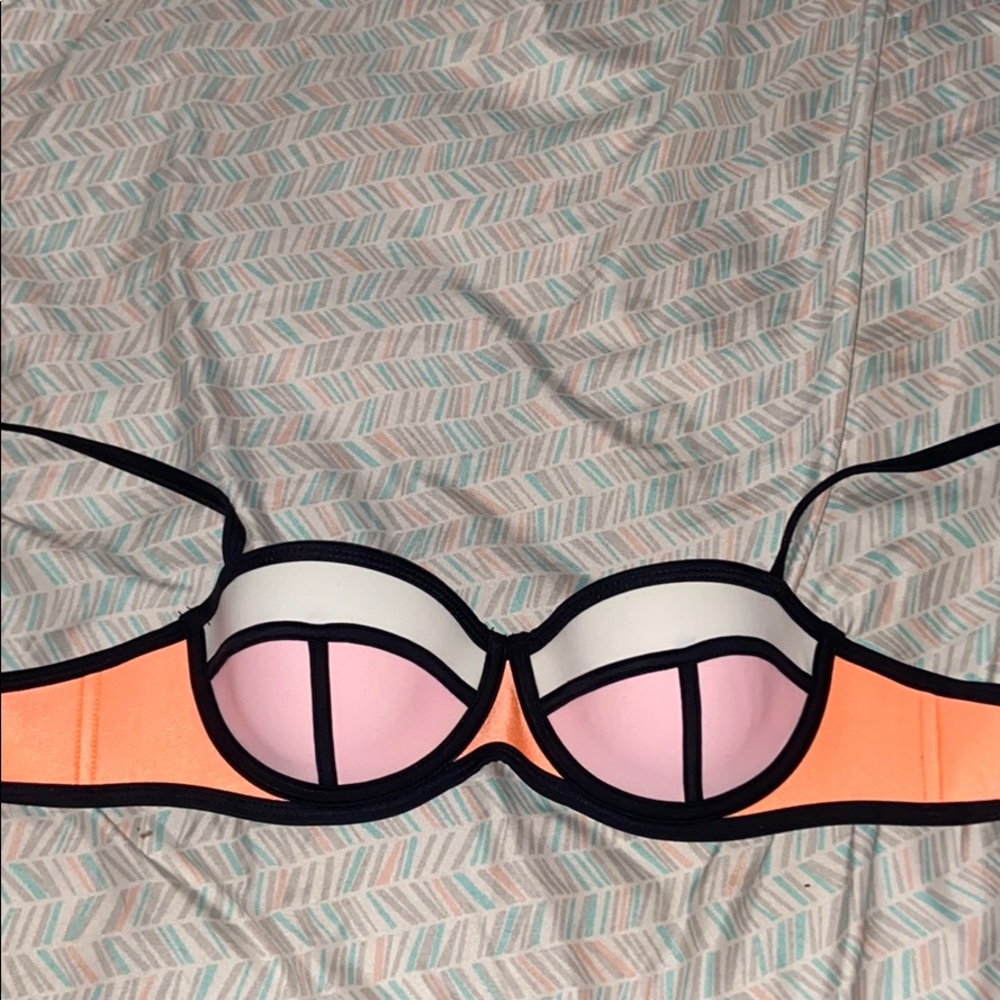 Triangl Top Only Pink, Orange, White and Black XS